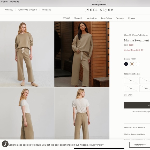 JENNI KAYNE MARINA SWEATPANTS NWOT/ BRAND NEW - Picture 2 of 9